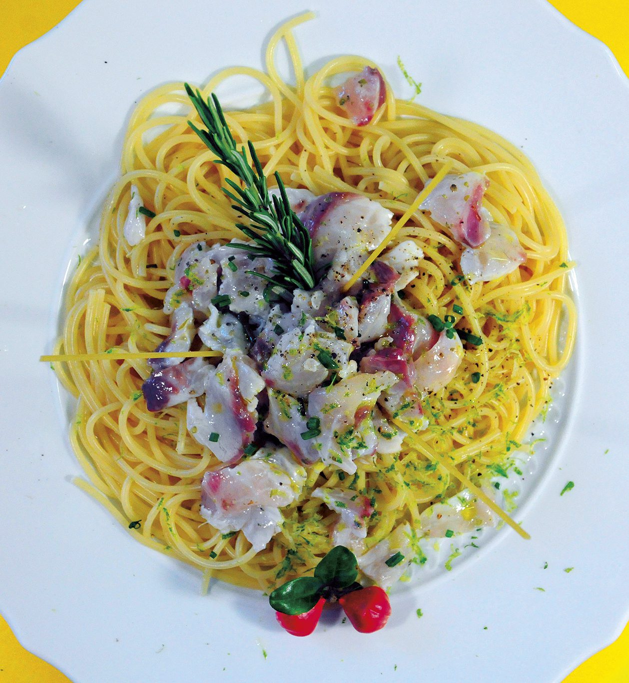 spaghetti con le cebiche