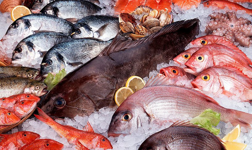 Pesce crudo fresco