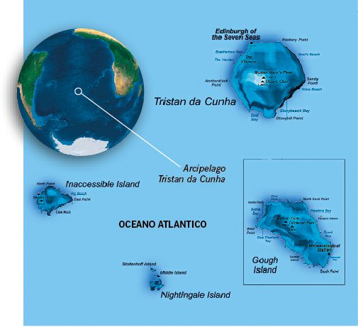 Mappa Tristan da Cunha