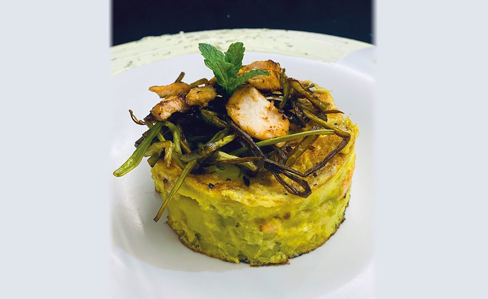 Tortilla porro e salmone