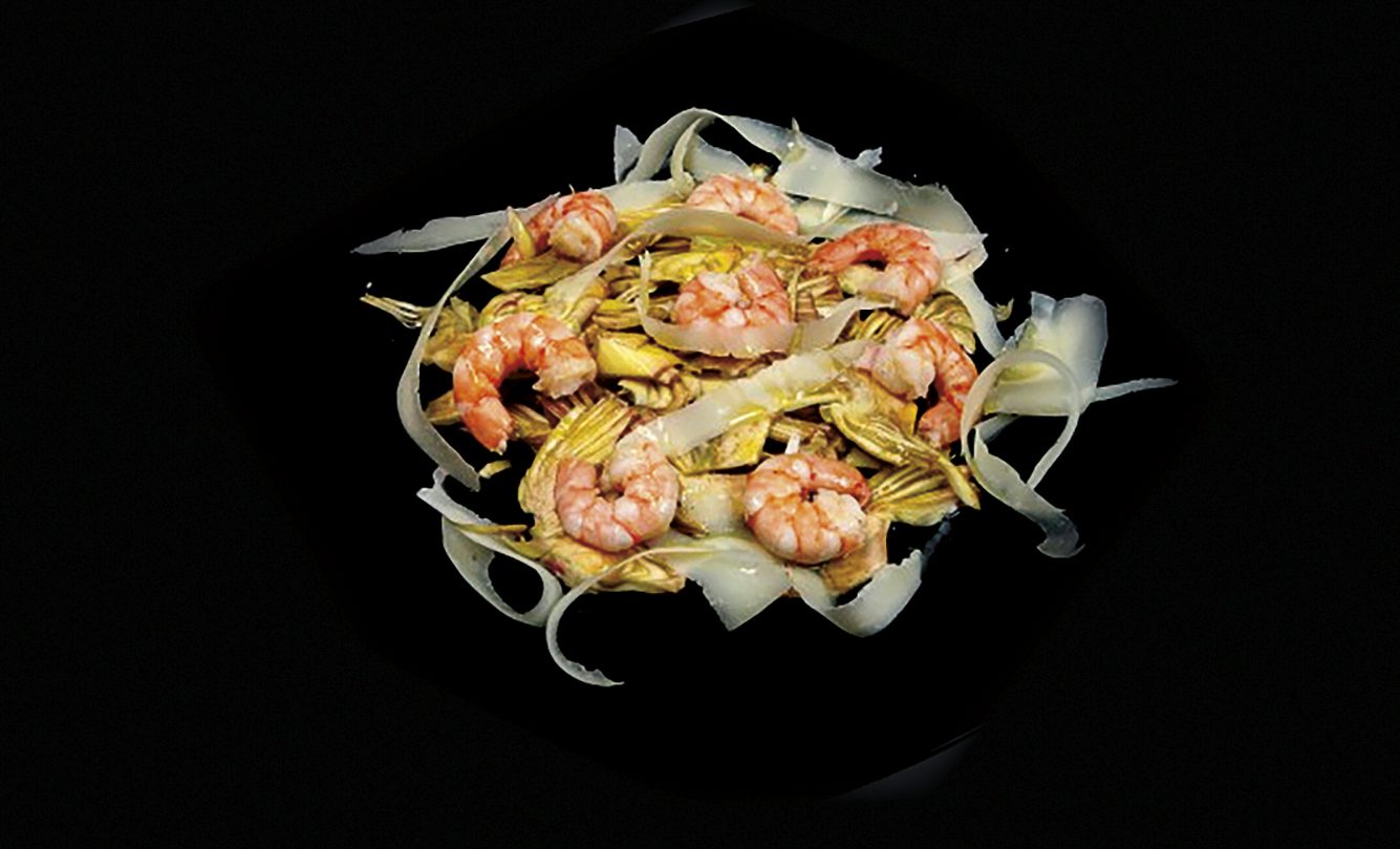 gamberi-grana-padano-carciofi