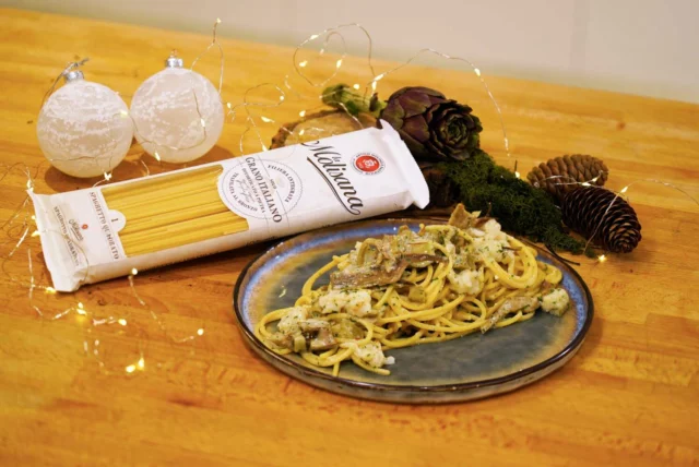 La Molisana_Spaghetto quadrato con carciofi e scampi_a