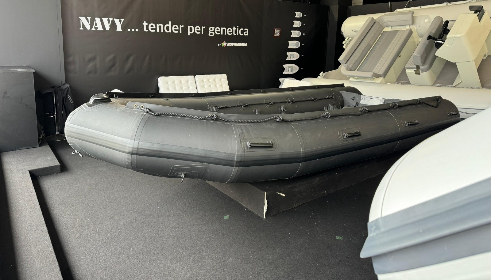 Scopri la nuova linea Navy by Novamarine al Salone Nautico di Genova 2024. Imbarcazioni elettriche innovative per il diporto.