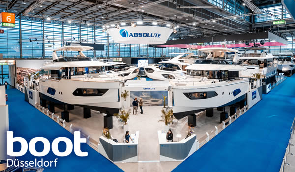 Absolute Yachts al Boot Düsseldorf 2025: scopri 47 FLY, 52 FLY, Navetta 53 e 64, simboli di lusso e innovazione.