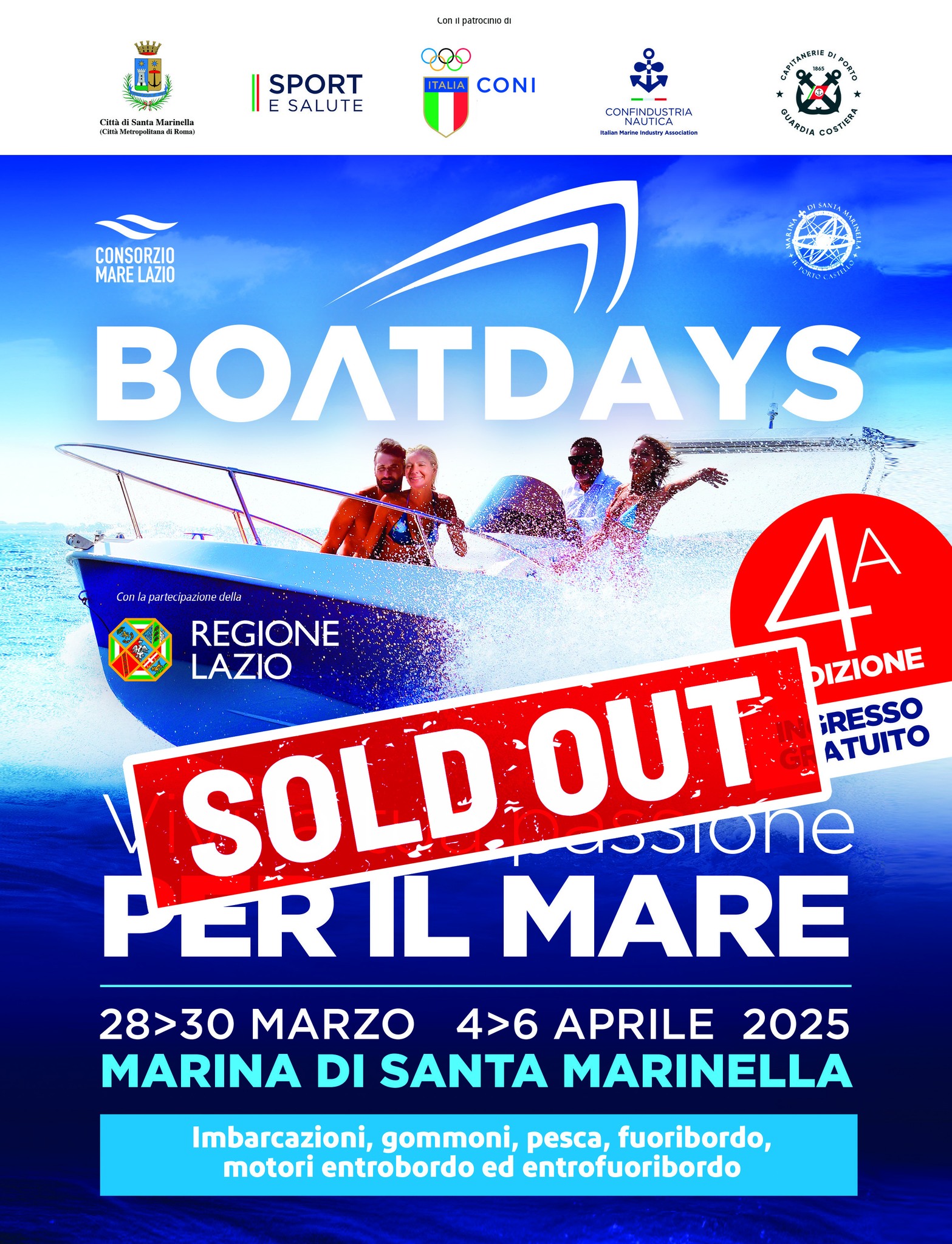 Boat Days 2025 a Santa Marinella registra il sold out! Nautica, prove in mare e top brand dal 28-30 marzo e 4-6 aprile.