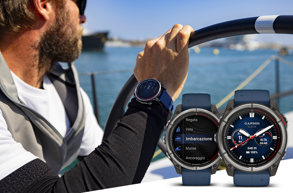Garmin Quatix 8 2025: smartwatch nautico con AMOLED, comandi vocali, immersioni 40m. Da €1.099. Autonomia 29 giorni